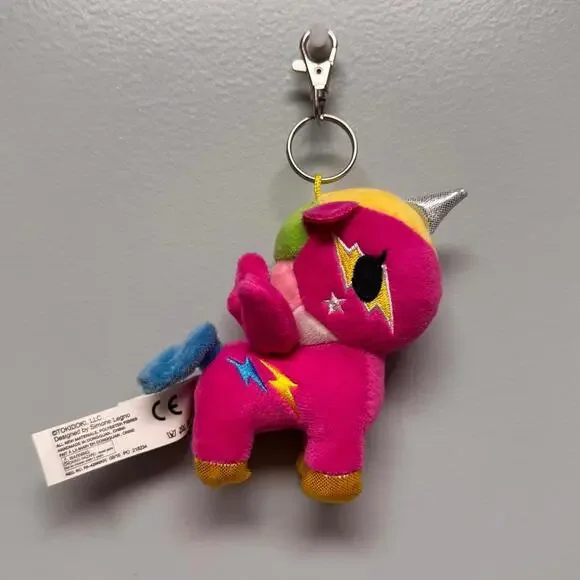 tokidoki Pink Unicorn Plush Keychain - Picture 2 of 3